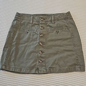 AE button front mini skirt